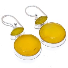 Pendiente de joyería de plata esterlina 925 hecho a mano con piedras preciosa...