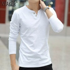 Camisa De Manga Larga Elegante Para Hombre Camiseta De Algodón Moda Casual Lujo