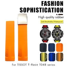 Correa de reloj de goma de 21 mm para pulsera Tissot T-RACE T048-417A 427A