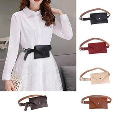Mode Damen PU Leder Mini Gürteltasche Taille Fanny Pack