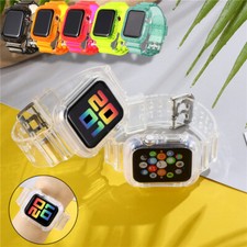 Correa deportiva TPU de 40/44/41/45 mm + Funda para Apple Watch Series 9 8 7 6 5 4 SE