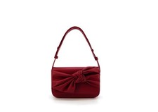 LIKE DREAMS Elena Bow Bolso de Hombro Mujer Pequeño Cuero Vegano -Rojo (Defectuoso)