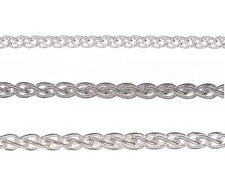 Collar Cadena Plata Spiga Trigo Italiano 925 Joyería Esterlina Unisex Regalo