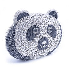 Mujer Lujo Moda Panda Diseño Cristal Bolso Noche Bolso Fiesta Cartera