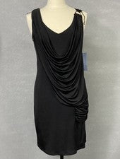 Nuevo con etiquetas Vestido London Times Sin Mangas Para Mujer’s 8 Elastizado Pequeño Negro Vestido LBD