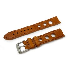 Correa De Reloj De Carreras De Cuero Marrón Claro Gran Premio Rally Reemplazo