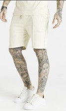 Pantalones Cortos Deportivos SikSilk Para Hombres Esenciales Crudo Diseño Trenzado Gimnasio Informales Verano