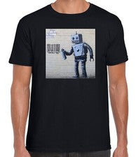 Camiseta Barcode Robot Genial Divertida Graffiti Moda Unisex Para Hombre