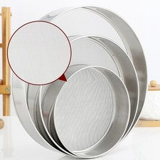 Colador de harina de comedor gadgets colador de limpieza plata 10 Cm ~ 21 Cm alta calidad