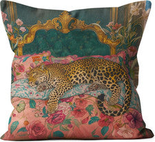 Fundas de almohada maximalistas funky tigre leopardo guepardo 18X18, decoración ecléctica del hogar,