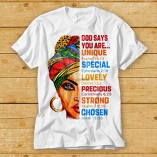 Camiseta God Says You Are Única Especial Encantadora Precious Strong Priest 2174