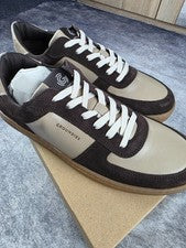 Zapatillas de hombre GROUNDIES Hamptons 2.0 de cuero auténtico marrón nuevas talla 42 44