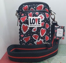 Bolso utilitario Brighton Hearts a Flutter diseñador Britney Drumheller's nuevo 7" X 5"