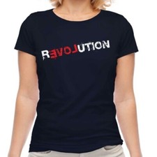 Love Revolution Mujer Estampado Moda Camiseta Paz Hipster Swag Enrollado Mangas