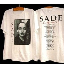 SADE 93s Camiseta Blanca Estilo Clásico Unisex Todas las Tallas Fan Regalo