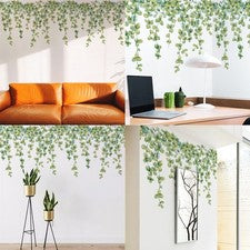 Pegatinas de pared de alta calidad plantas verdes artísticas decoración del hogar dormitorio