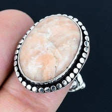 Anillo de joyería de plata 925 hecho a mano con piedras preciosas de...