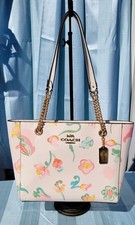 Bolso de Mano Coach Para Mujer Cammie Cadena Dreamy Land Estampado Floral Cuero