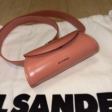 JIL SANDER CANNOLO MICRO Micro Bolso de Hombro Para Mujer Cuero de Becerro Rosa Japón Nuevo