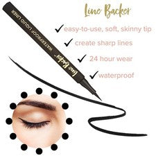 Delineador de ojos líquido negro impermeable, Belle Beauty: Line Backer