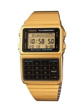 Reloj Digital Dorado con Calculadora de 8 Dígitos Hora Mundial Alarma Cronómetro Temporizador
