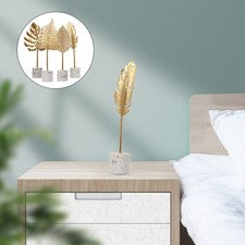 4 Piezas Decoración de Hojas Hogar Adornos Objetos Decorativos Hojas Falsas Adorno