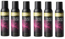 Jovan Black Musk Para Mujer Desodorante Perfume Spray para Mujer PACK DE 6