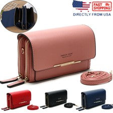 Bolso bandolera bandolera con cremallera de gran capacidad para teléfono celular