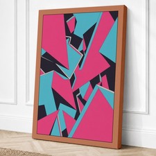 Impresión en lienzo geométrica de vibración fracturada arte de pared decoración del hogar listo para colgar