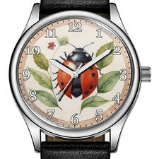 Colorful Insect Illustration Of A Ladybird Art Trendy 38mm Face Wrist Watch