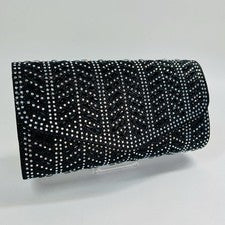 Mujer’s D’margeaux New York Azul Marino Azul Oscuro Cartera Noche Bolso sin asas NUEVO CON ETIQUETAS A47’