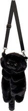Bolso bandolera negro HUIJUFU para mujer con forma de gato