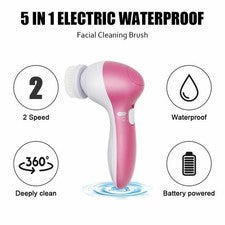 Cepillo de masaje facial electrónico multifunción 5-1 para limpieza facial cuidado de la piel spa