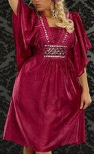 Moda Mujer Girly Vestido Túnica Plata Piedras Satén Brillo 34/36/38 Agenta Neu