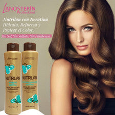 NUTRILAN CON KERATINA DE Lanosterin ✨ / Champú y Acondicionador / 500 ml