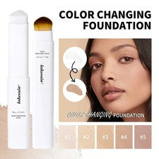 Base en barra Korean K-Beauty que cambia de color cubierta blanca crema con pincel Reino Unido