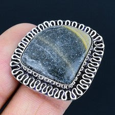 Anillo de joyería de plata esterlina 925 hecho a mano con piedras preciosas d...