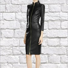 Cuero de piel de cordero negro de fiesta informal diseño hecho a mano con estilo real