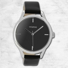 Oozoo Reloj De Pulsera Para Dama Timepieces Analógico De Cuero Negro UOC9144A