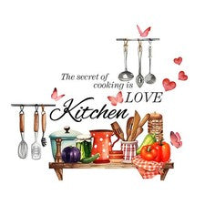 Pegatinas de pared divertidas y caprichosas para decoración del hogar cocina con diseño lúdico
