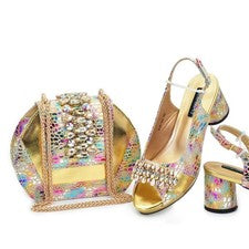 Conjunto de zapatos y bolsos estilo alta calidad para damas Hfg1-2