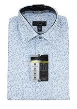 Camisa Alfani Slim Fit Elastizada AlfaTech Abstracta Camuflada Para Hombre Con Botones M Nueva Con Etiquetas