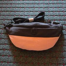 Joan And David Mediano Acolchado Negro/Beige Bolso Bandolera Cinturón Riñonera Para Mujer’s