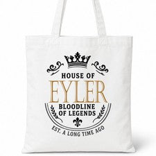 Bolso Shopper Casa Of Algodón Apellido Familiar EYLER