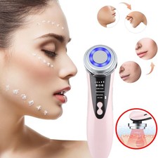 Máquina estiradora de piel de belleza facial 5 en 1 dispositivo de terapia de fotones con luz LED RF