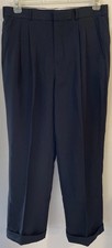 Pantalones de vestir Tony Blake para hombre negros de diseñador de poliéster talla 34x32 ¡NUEVOS CON ETIQUETAS! M538