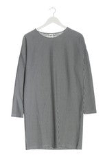 Vestido casual mujer OBJECT manga larga estampado de rayas negro blanco talla 38