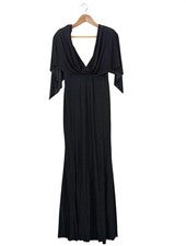 Maxivestido mujer ALFABETA elegante negro talla 36 vestido de verano cremallera