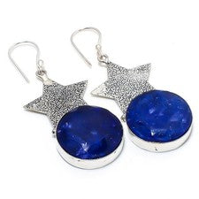 Pendiente de joyería de plata esterlina 925 hecho a mano con piedras...