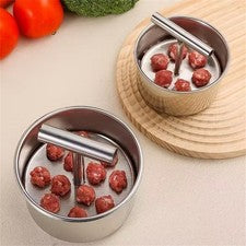 Kitchen Essential Edelstahl-Frikadellenbereiter f��r gleichbleibende Kochergebni